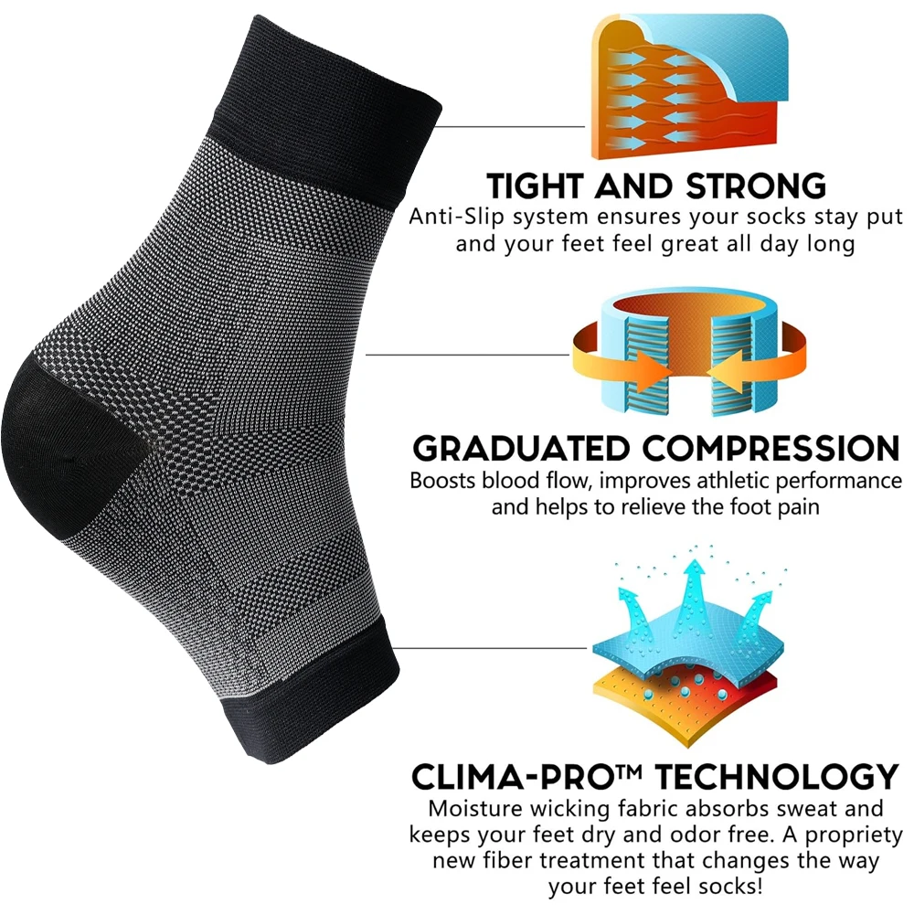 1Pair Open Toe Compression Soc - Ankle Brace Sock 评论和价格