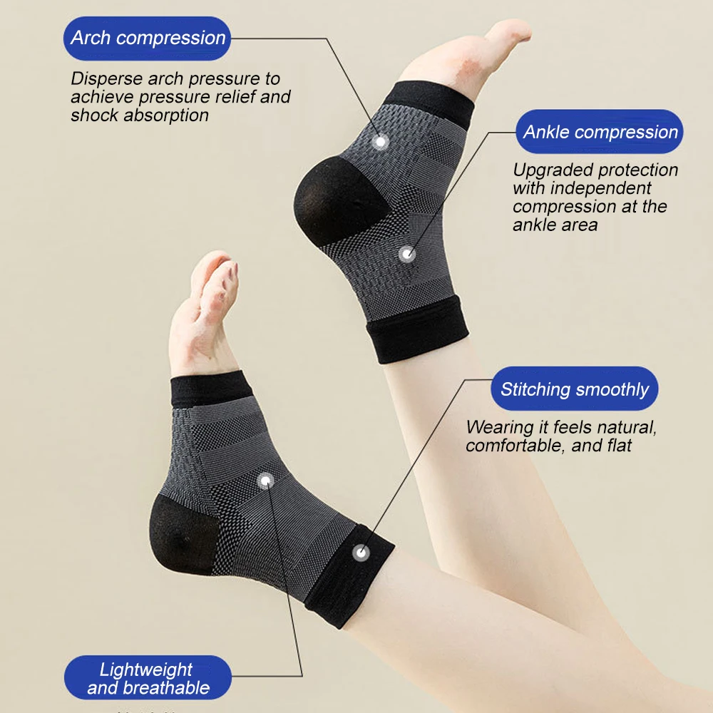 1Pair Open Toe Compression Soc - Ankle Brace Sock 评论和价格
