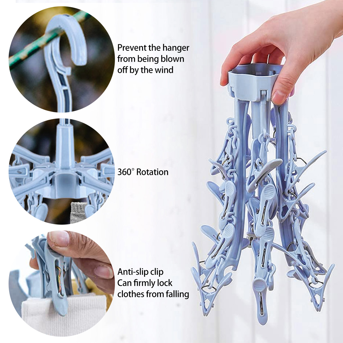 24 Clips Folding Clothes Dryer - Sock Organizer Tray 评论和价格