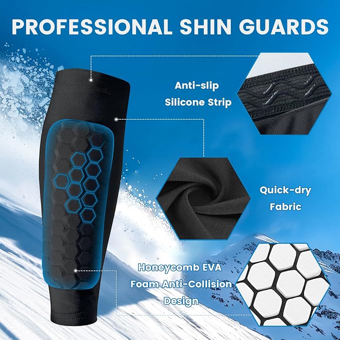 1 Pair of Soccer Shin Guards S - Compression Sleeve Calf 评论和价格
