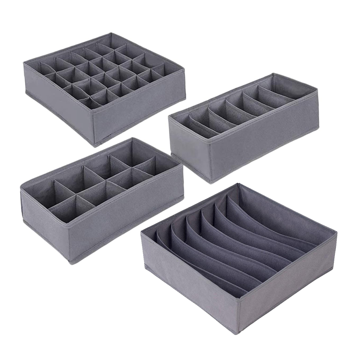 6/7/8/24 Grids Foldable Fabric - Sock Organizer Tray 评论和价格